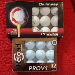 Callaway Proline and Titleist Reload Prov1 White Golf Balls